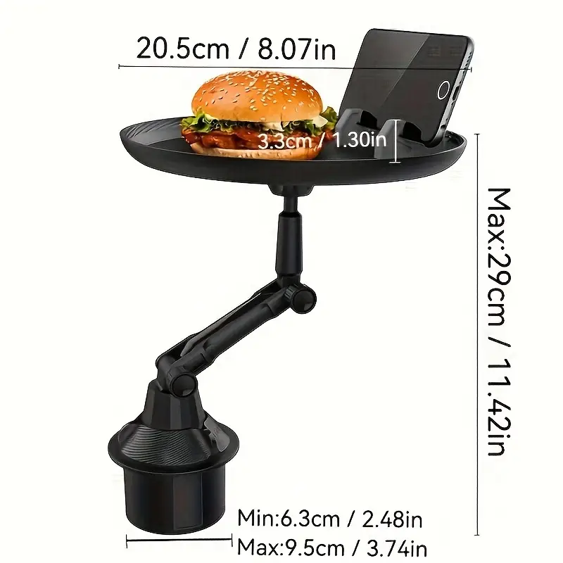 Bandeja Smart 360° — Soporte Giratorio Multifuncional para Auto y Hogar